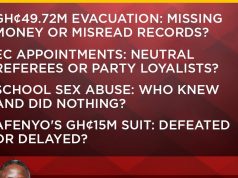 Newsfile to discuss GH¢49.72m evacuation cost, EC appointments and Obuasi SHTS abuse case