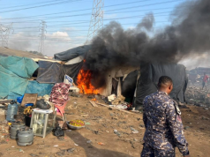 Ashaiman police demolish suspected criminal hideouts at Fitter-Line